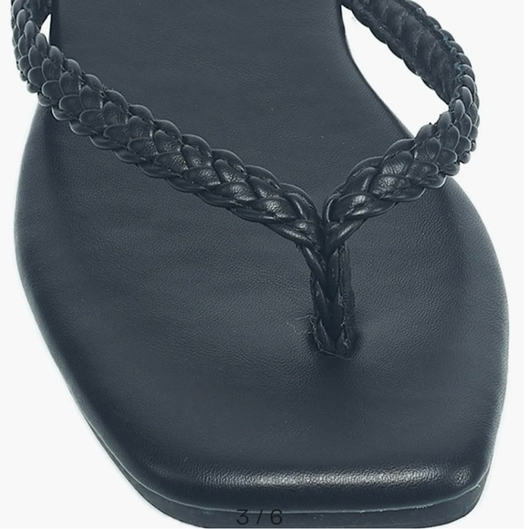 French Connection Black Braided Women's Sandals, Sz 9 - Picture 8 of 15